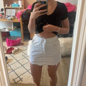 express white jean skirt; size 00